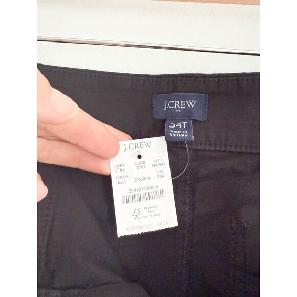 J Crew Factory | NWT | Tall Lizzie patch-pocket wide-leg pant in Black | Sz 34T - Picture 6 of 10